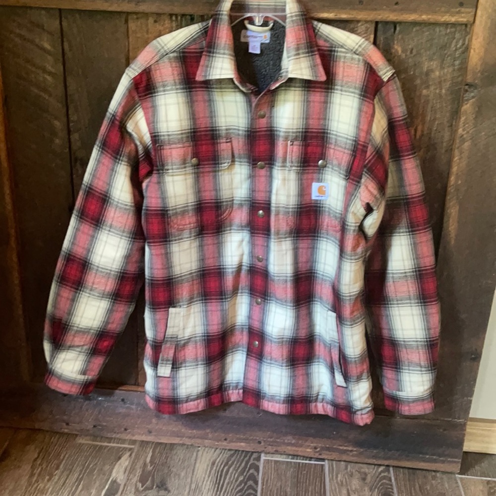 Men’s Carhartt flannel fleece jacket size medium